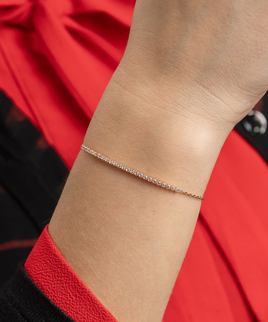 Auksinė apyrankė su cirkoniais