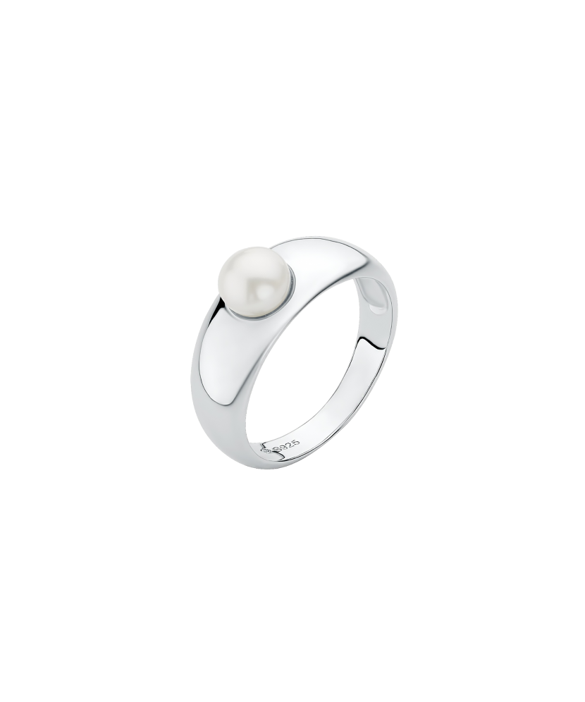 Sidabrinis žiedas su perlu - Sidabriniai žiedai - Goldinga