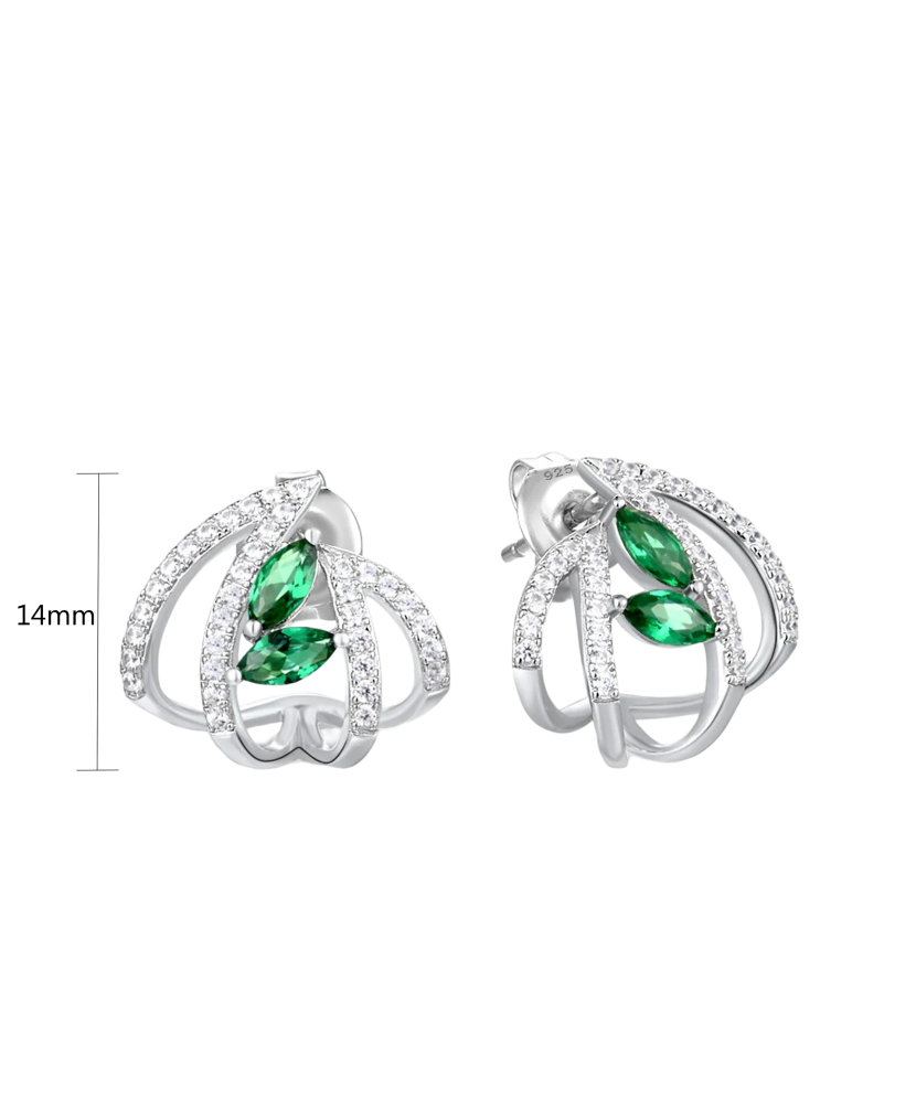 Sidabriniai auskarai su cirkoniais  - Goldinga