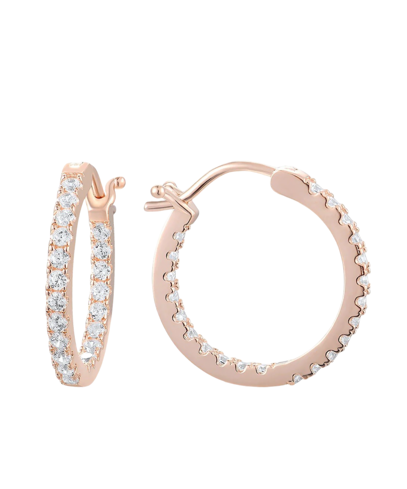 Sidabriniai paauksuoti auskarai su cirkoniais  - Goldinga