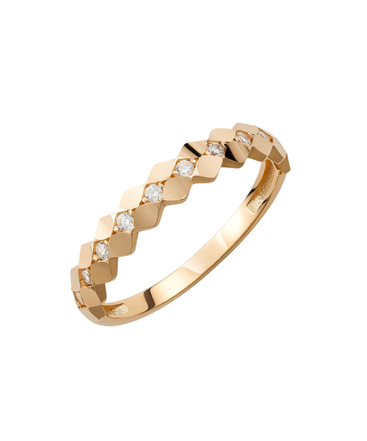 Auksinis žiedas su cirkoniais  - Goldinga