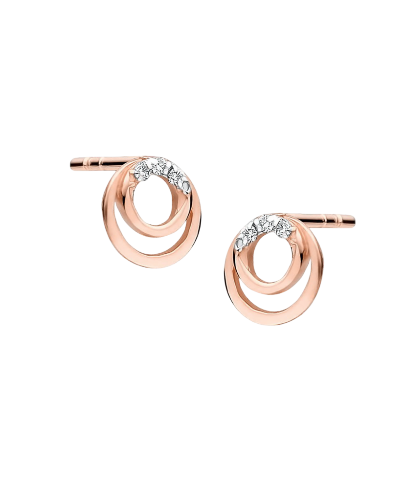 auksiniai auskarai su briliantais  - Goldinga