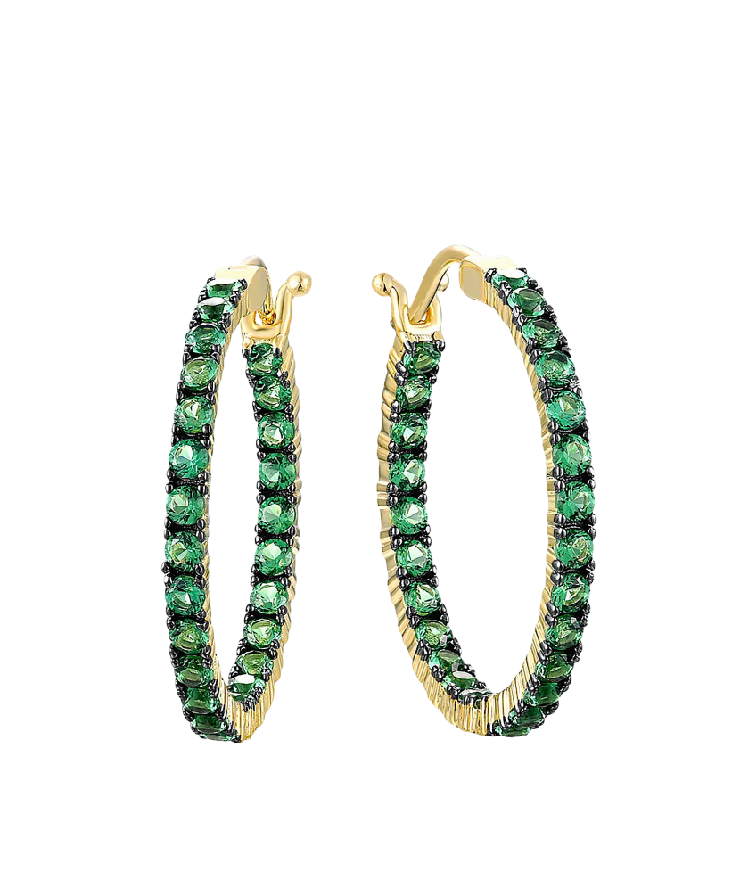 Paauksuoti sidabriniai auskarai su špineliais  - Goldinga