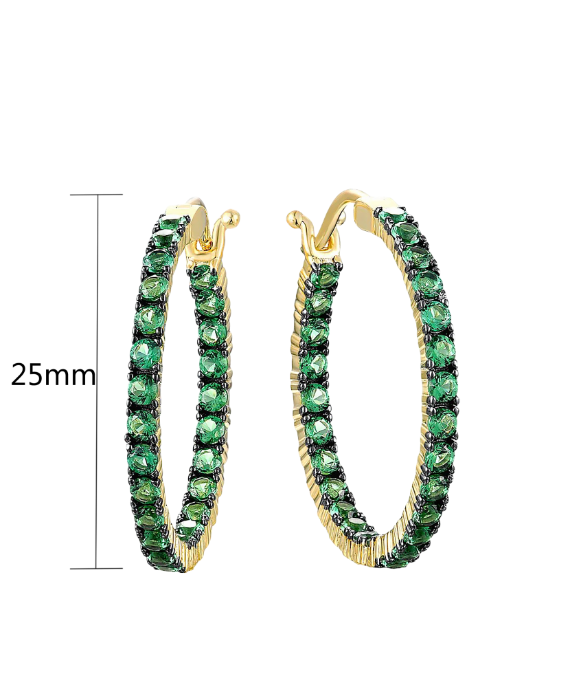 Paauksuoti sidabriniai auskarai su špineliais  - Goldinga