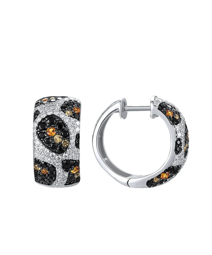 Sidabriniai auskarai su cirkoniais ir špineliais  - Goldinga