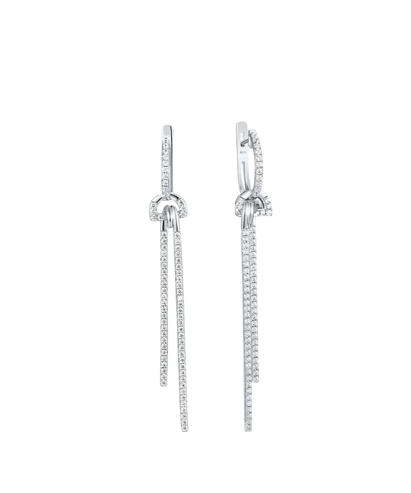 Sidabriniai auskarai su cirkoniais  - Goldinga