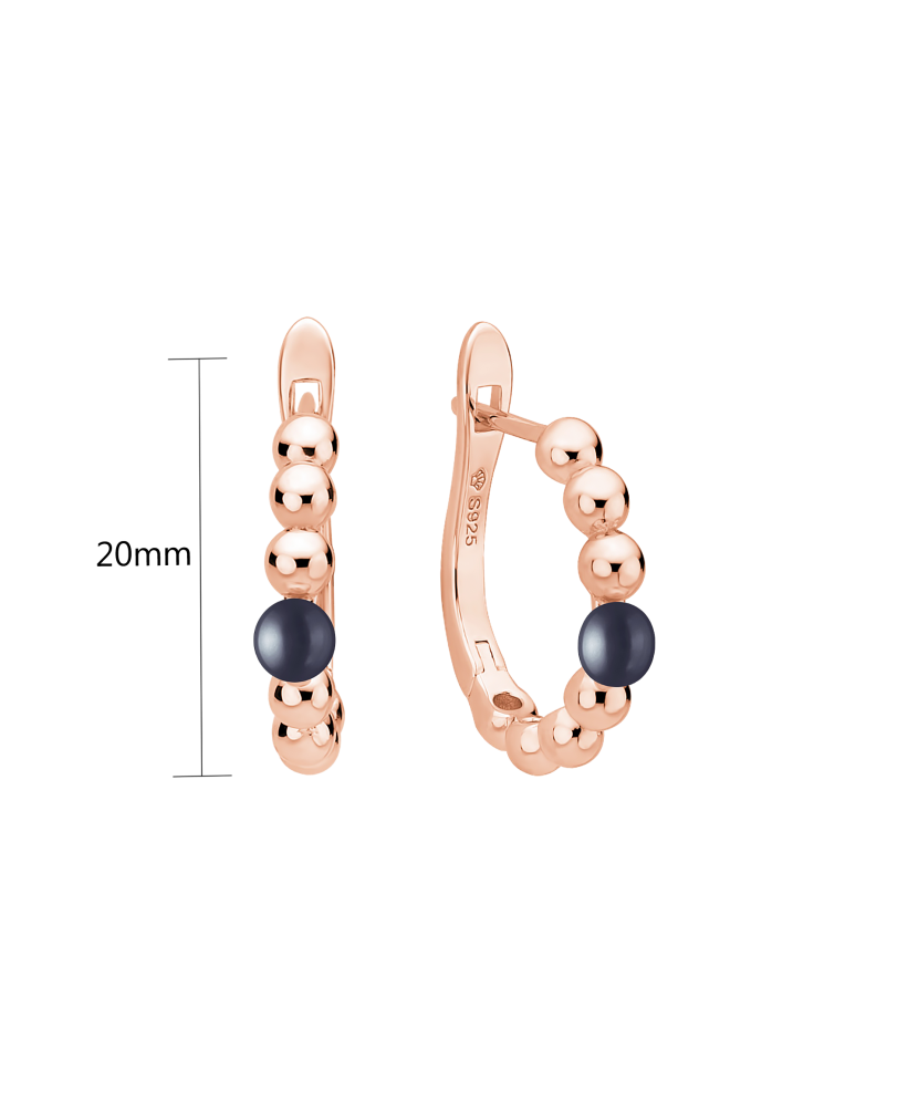 Paauksuoti sidabriniai auskarai su perlais - Auskarai su perlais - Goldinga