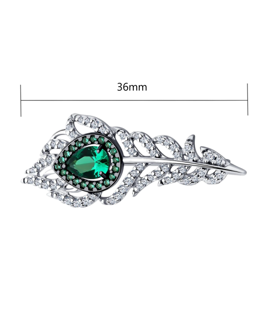 Sidabrinė sagė su cirkoniais