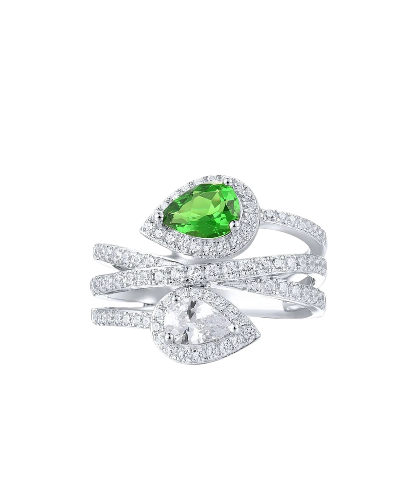 Sidabrinis žiedas su cirkoniais