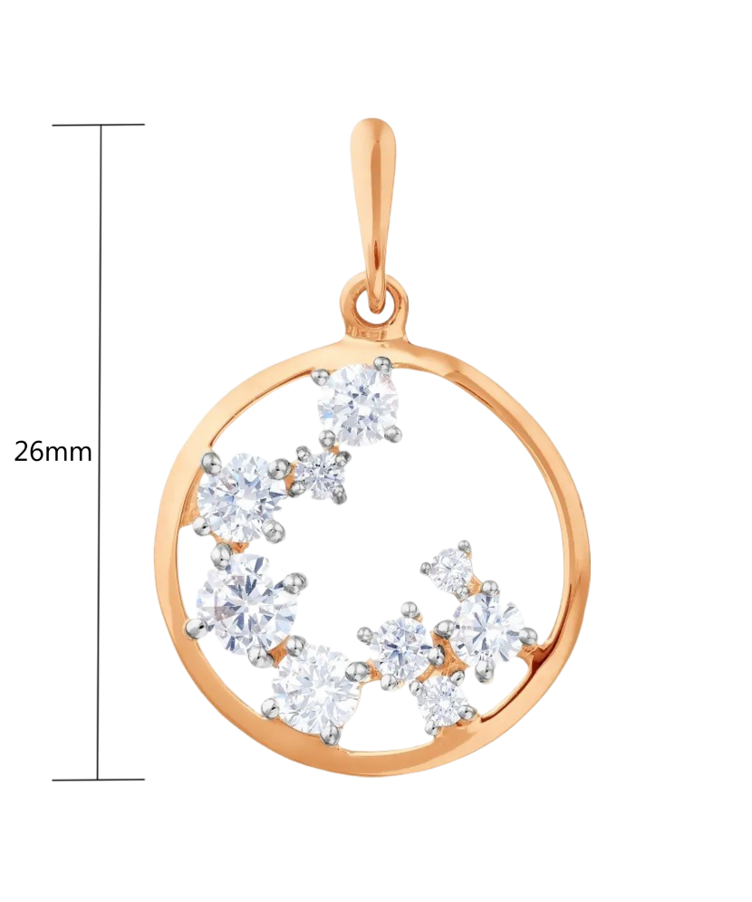 Auksinis pakabukas su cirkoniais  - Goldinga