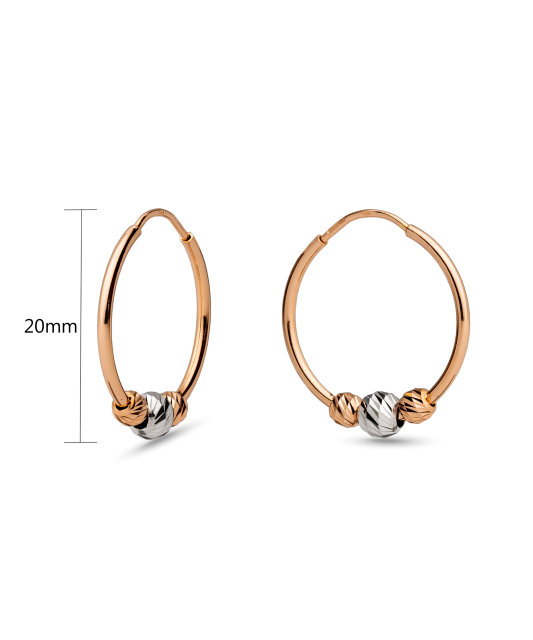 Auksiniai auskarai rinkutės 20mm  - Goldinga