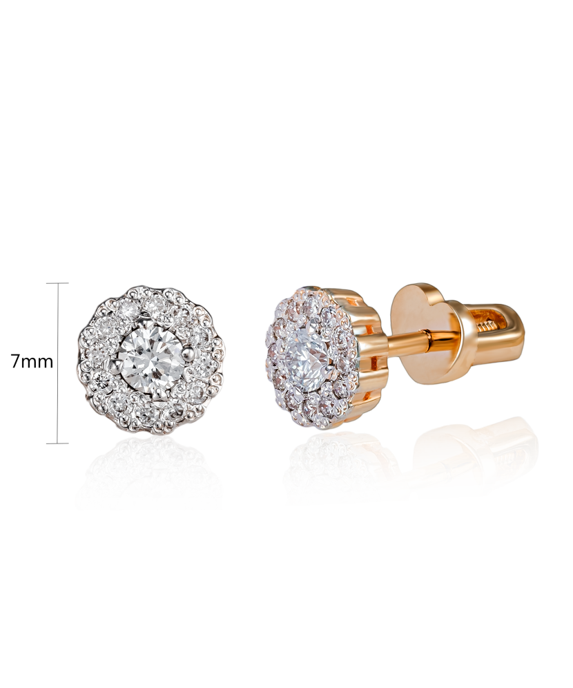 Auksiniai auskarai su briliantais - Auksiniai Auskarai su brangakmeniais - Goldinga