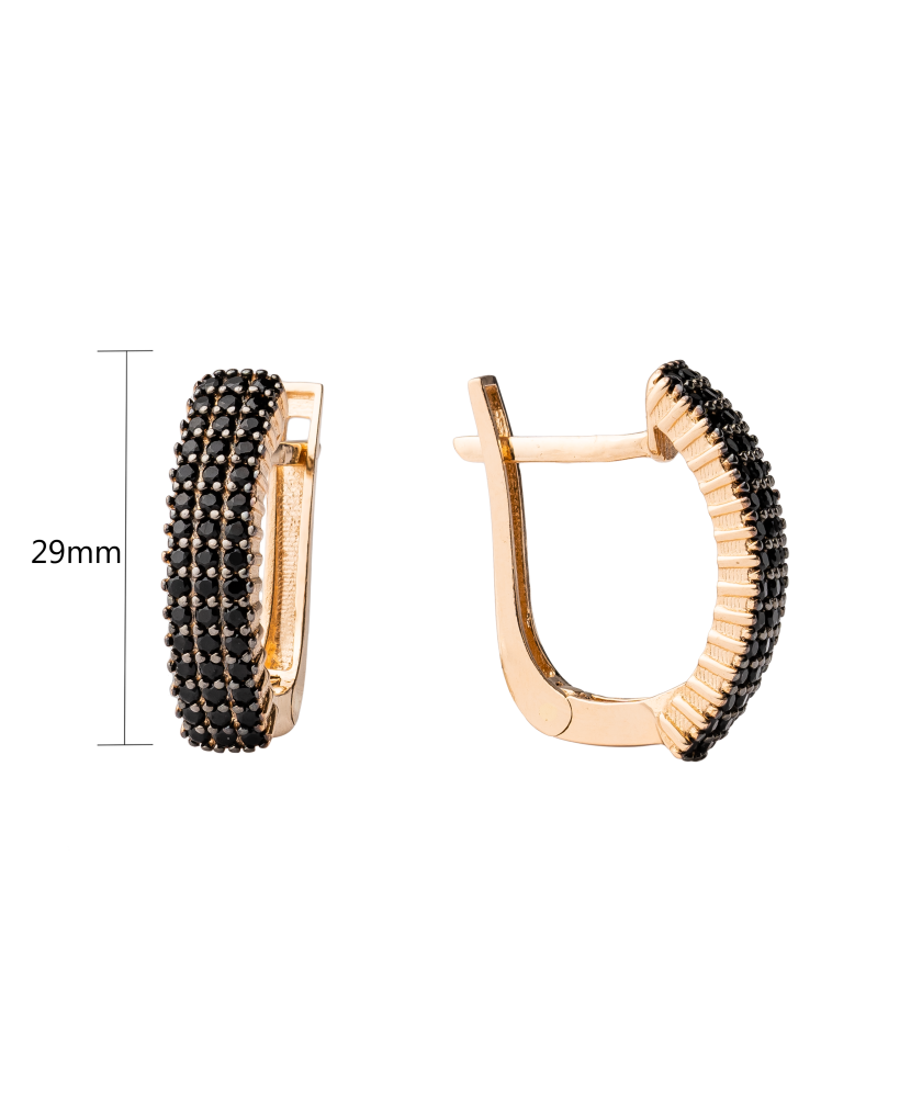 Auksiniai auskarai su cirkoniais  - Goldinga