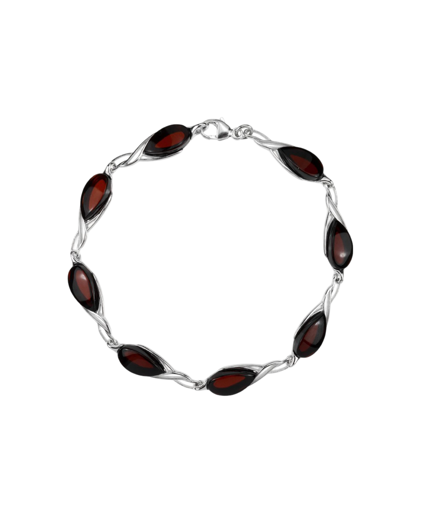 Sidabrinė apyrankė su gintaru  - Goldinga