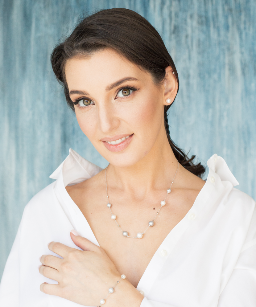 Apyrankė su perlais ir sidabru - Perlų apyrankės - Goldinga