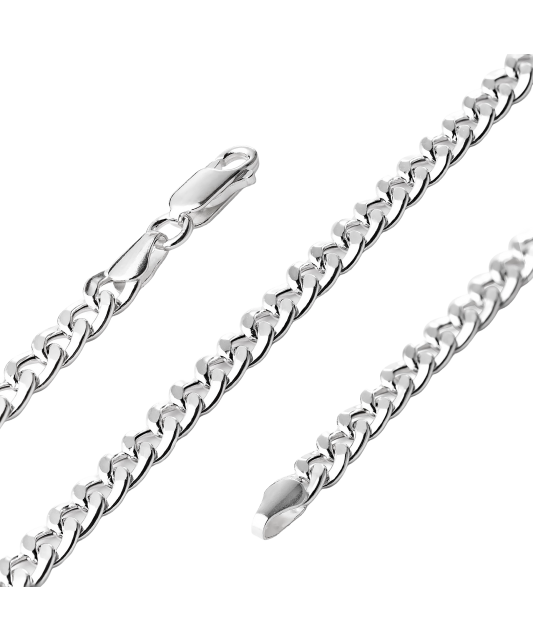 Sidabrinė apyrankė "Curb" 4.9mm  - Goldinga