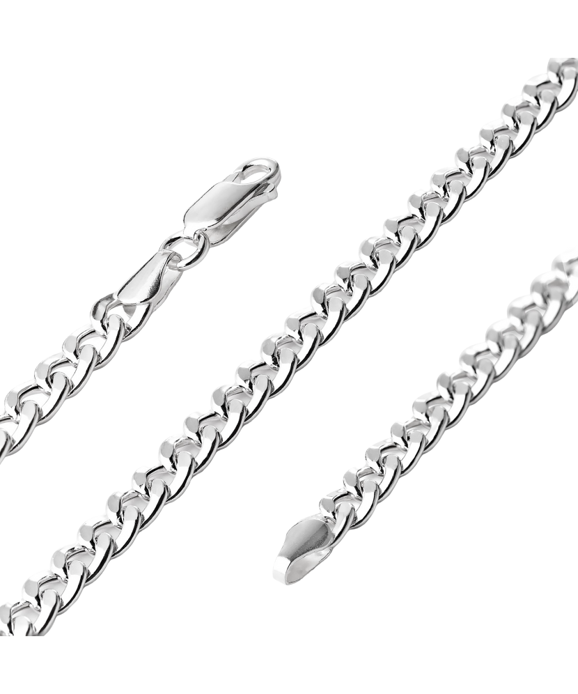 Sidabrinė vyriška grandinėlė "Curb" 4.9mm  - Goldinga
