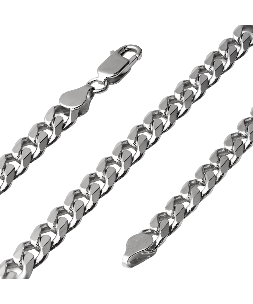 Sidabrinė  apyrankė dengta rodžiu "Curb"