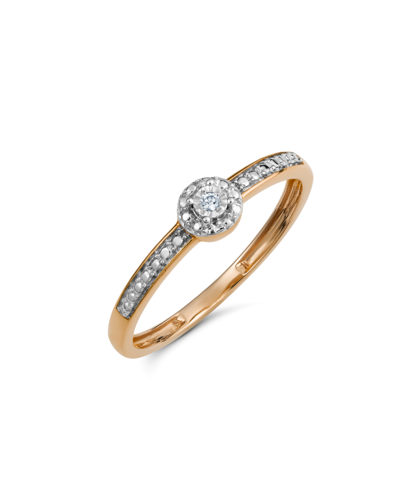 Auksinis žiedas su deimantais - Auksiniai Žiedai su brangakmeniais - Goldinga