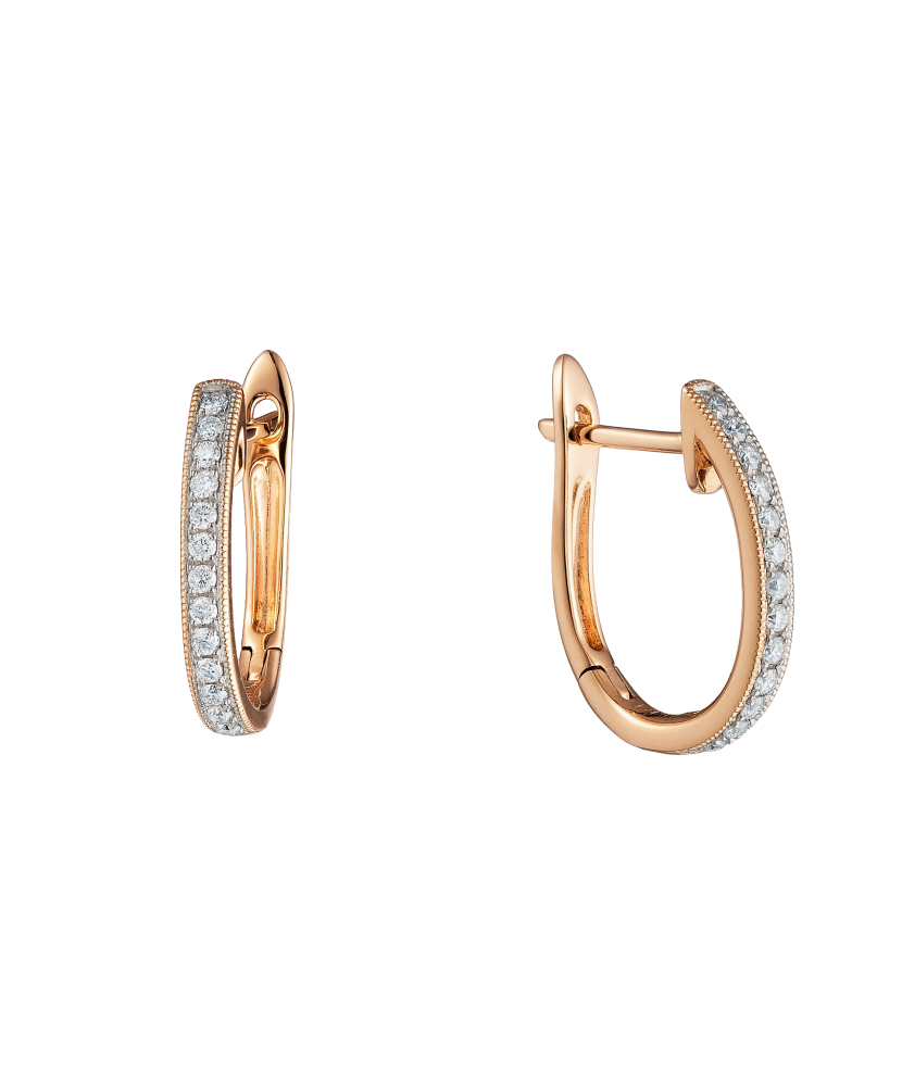 Auksiniai auskarai su briliantais  - Goldinga