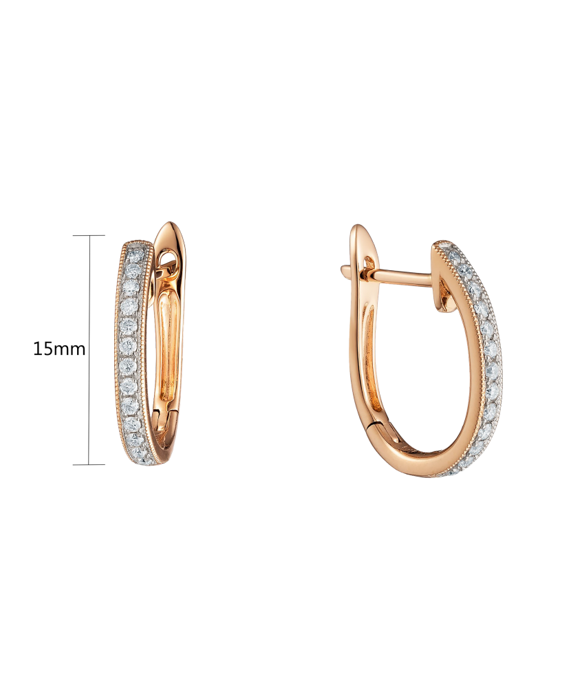 Auksiniai auskarai su briliantais  - Goldinga