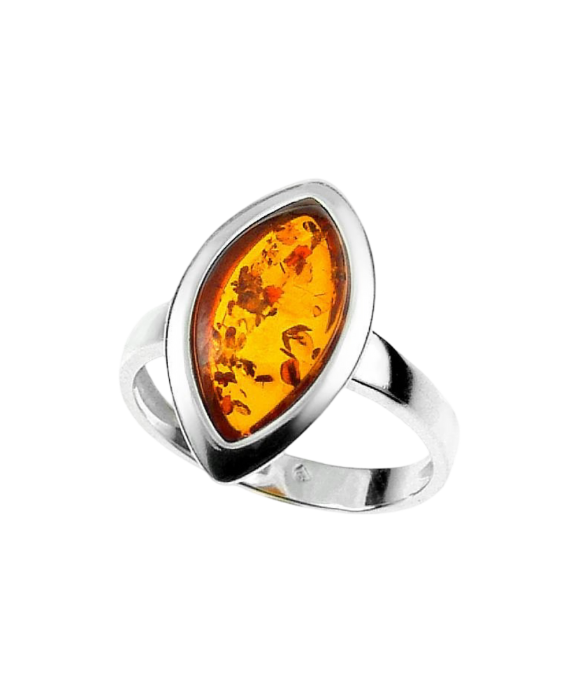 Sidabrinis žiedas su gintaru  - Goldinga