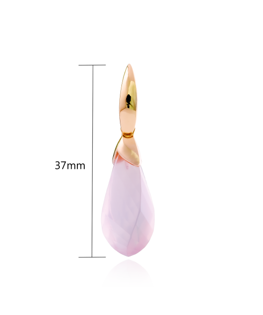 Auksinis pakabukas su rožiniu kvarcu  - Goldinga