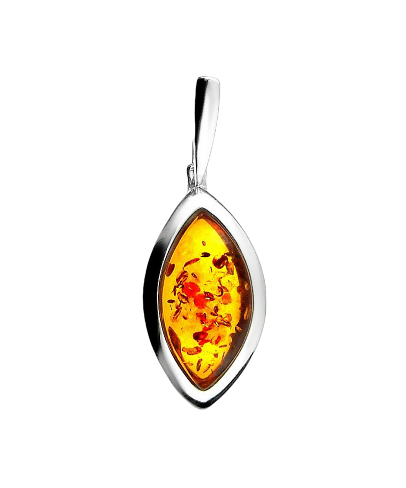 Sidabrinis pakabukas su gintaru  - Goldinga