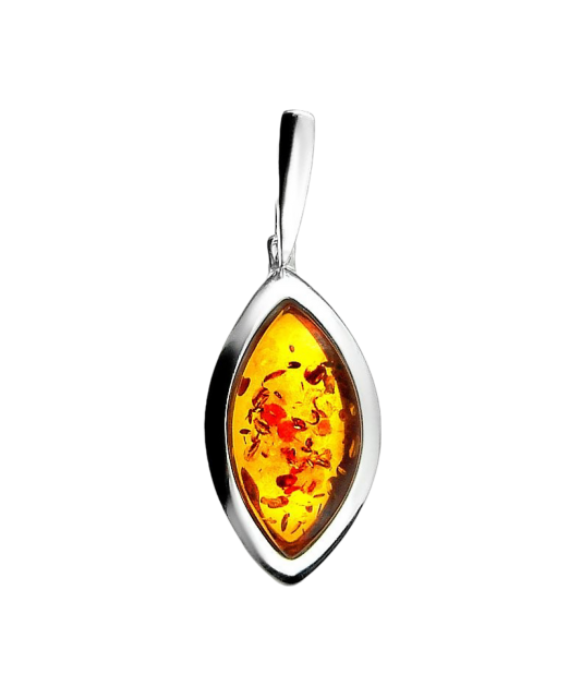 Sidabrinis pakabukas su gintaru  - Goldinga