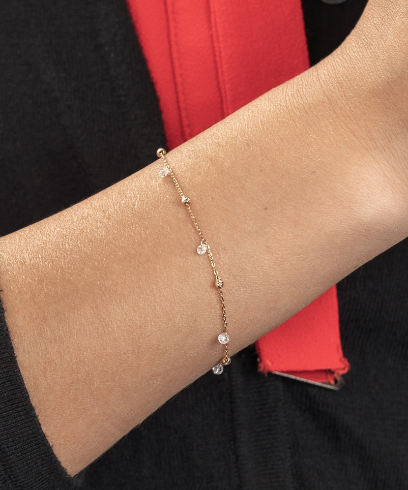 Auksinė apyrankė su cirkoniais  - Goldinga