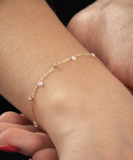 Auksinė apyrankė su cirkoniais  - Goldinga