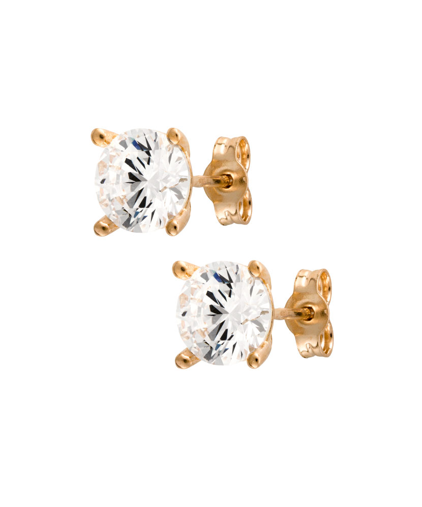 Auksiniai auskarai su cirkoniais - Auksiniai auskarai - Goldinga