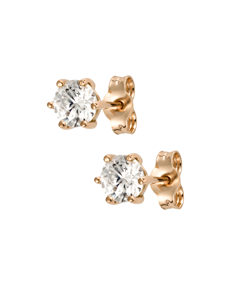 Auksiniai auskarai su cirkoniu - Auksiniai auskarai - Goldinga