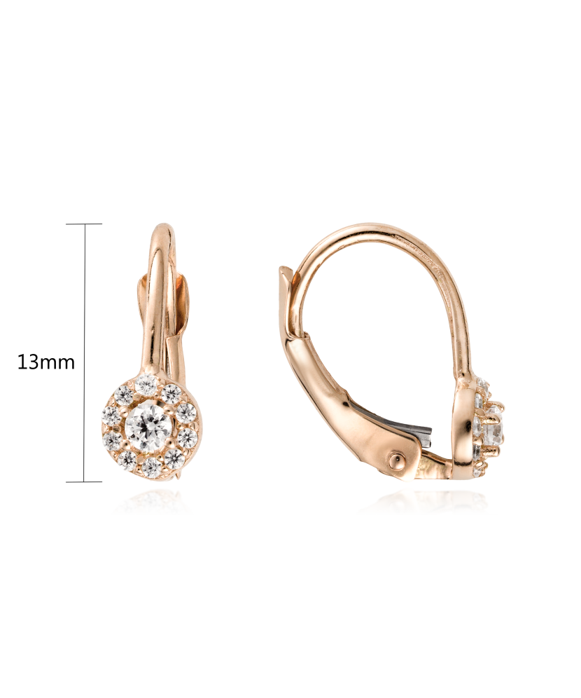 Auksiniai auskarai su cirkoniais - Auksiniai auskarai - Goldinga