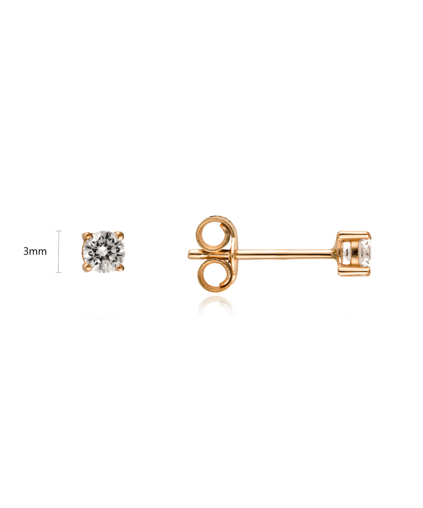 Auksiniai auskarai su cirkoniais - Auksiniai auskarai - Goldinga