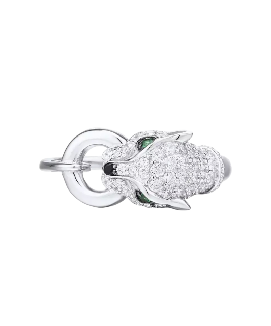 Sidabrinis žiedas su špineliais ir cirkoniais