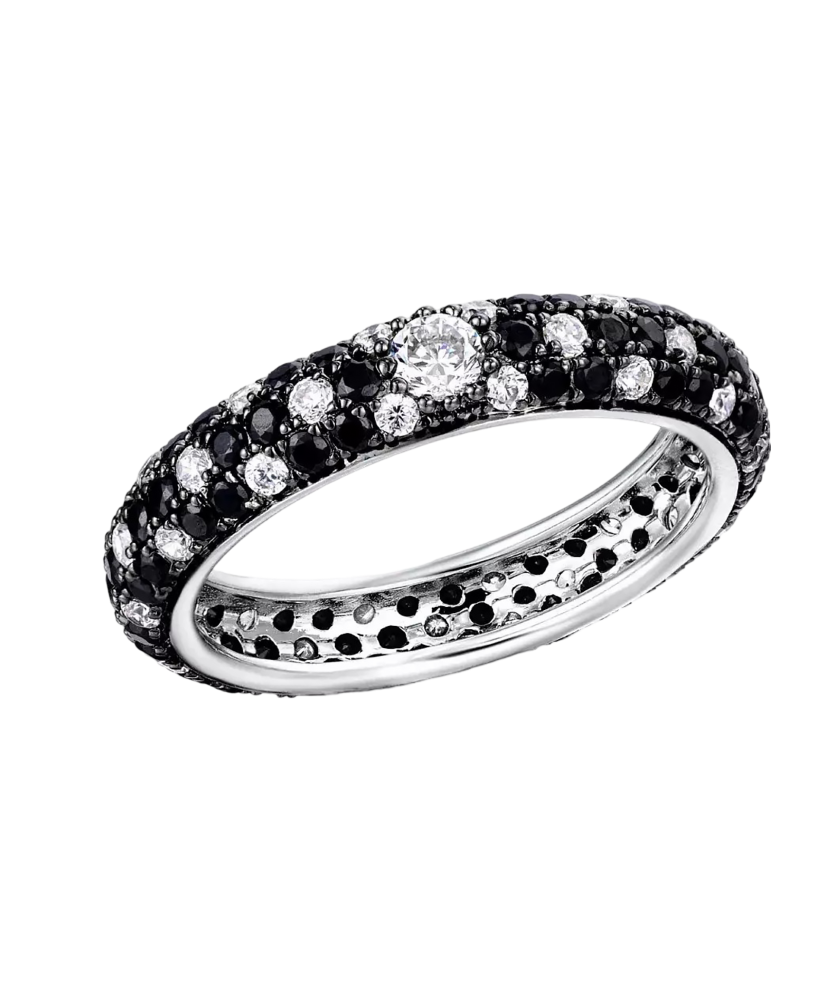 Sidabrinis žiedas su špineliu ir cirkoniais