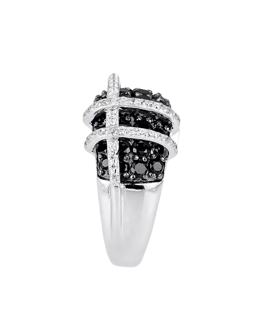 Sidabrinis žiedas su špineliais ir cirkoniais