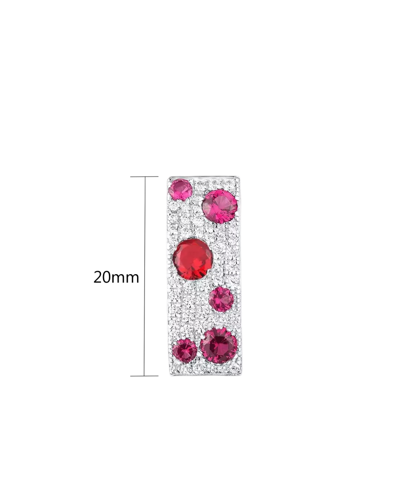 Sidabrinis pakabukas su nano rubinais ir cirkoniais  - Goldinga