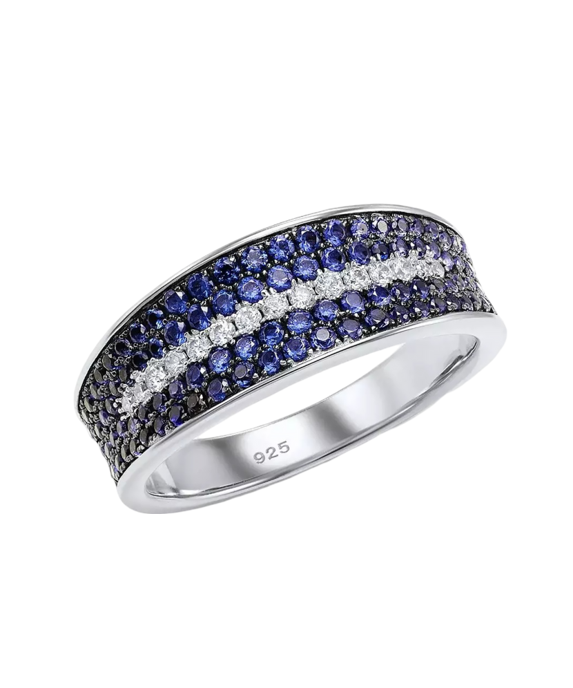 Sidabrinis žiedas su cirkoniais  - Goldinga