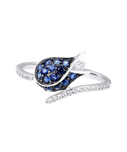 Sidabrinis žiedas su cirkoniais  - Goldinga