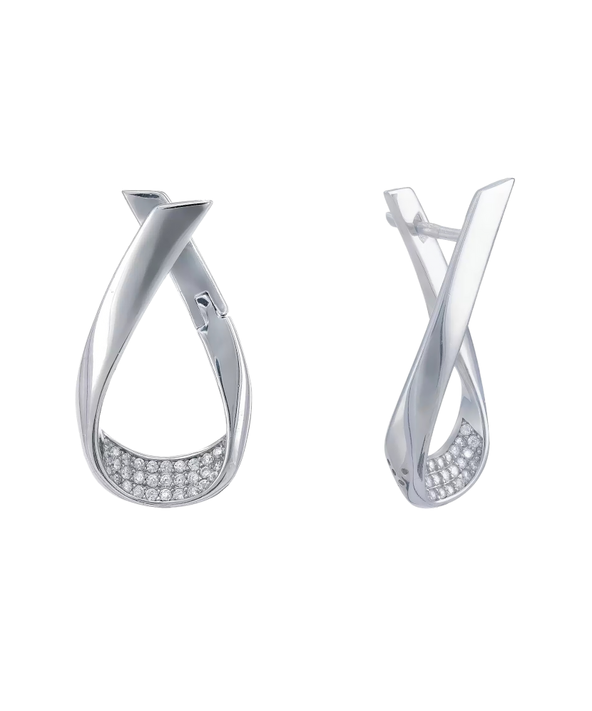 Sidabriniai auskarai su cirkoniais  - Goldinga