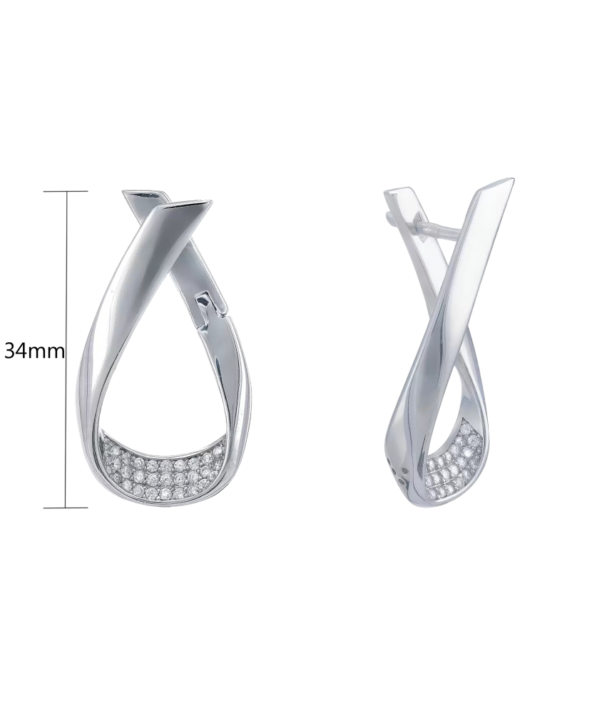 Sidabriniai auskarai su cirkoniais  - Goldinga