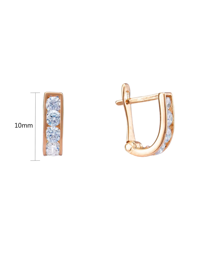 Vaikiški Auksiniai auskarai su cirkoniais  - Goldinga