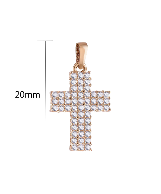 Auksinis pakabukas su cirkoniais "Kryželis"  - Goldinga