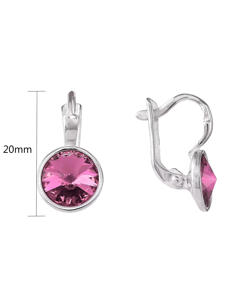 Sidabriniai auskarai su kristalais  - Goldinga