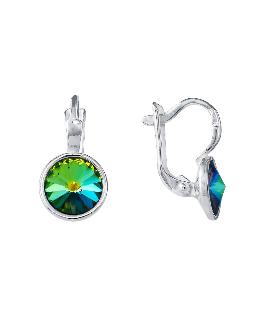 Sidabriniai auskarai su kristalais  - Goldinga