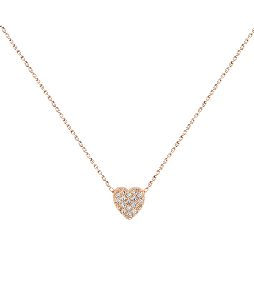 Auksinė grandinėlė su cirkonio pakabuku "Širdelė"  - Goldinga