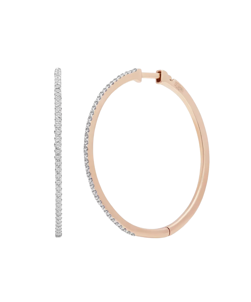 Auksiniai auskarai su briliantais  - Goldinga