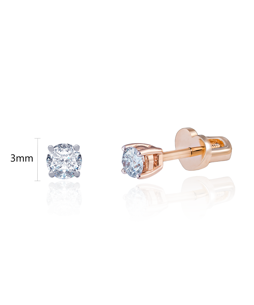 Auksiniai auskarai su briliantais - Auksiniai Auskarai su brangakmeniais - Goldinga